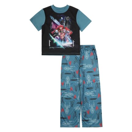 Star Trek Boys' Little 2-Piece Loose-fit Pajama Set, Soft & Cute for Kids, Boldly GO, 4