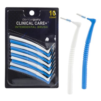 dentalguru Clinical Care+ Interdental Brush Floss Picks Flossers 10ct (Pack of 2)