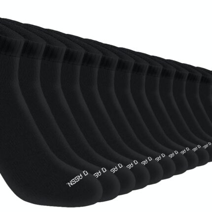 U.S. Polo Assn. 20 Pair Men's Low Cut Moisture Control Casual Socks - Breathable & Odor-Resistant Mens Socks, Black 7512 (Shoe Size 6-12)